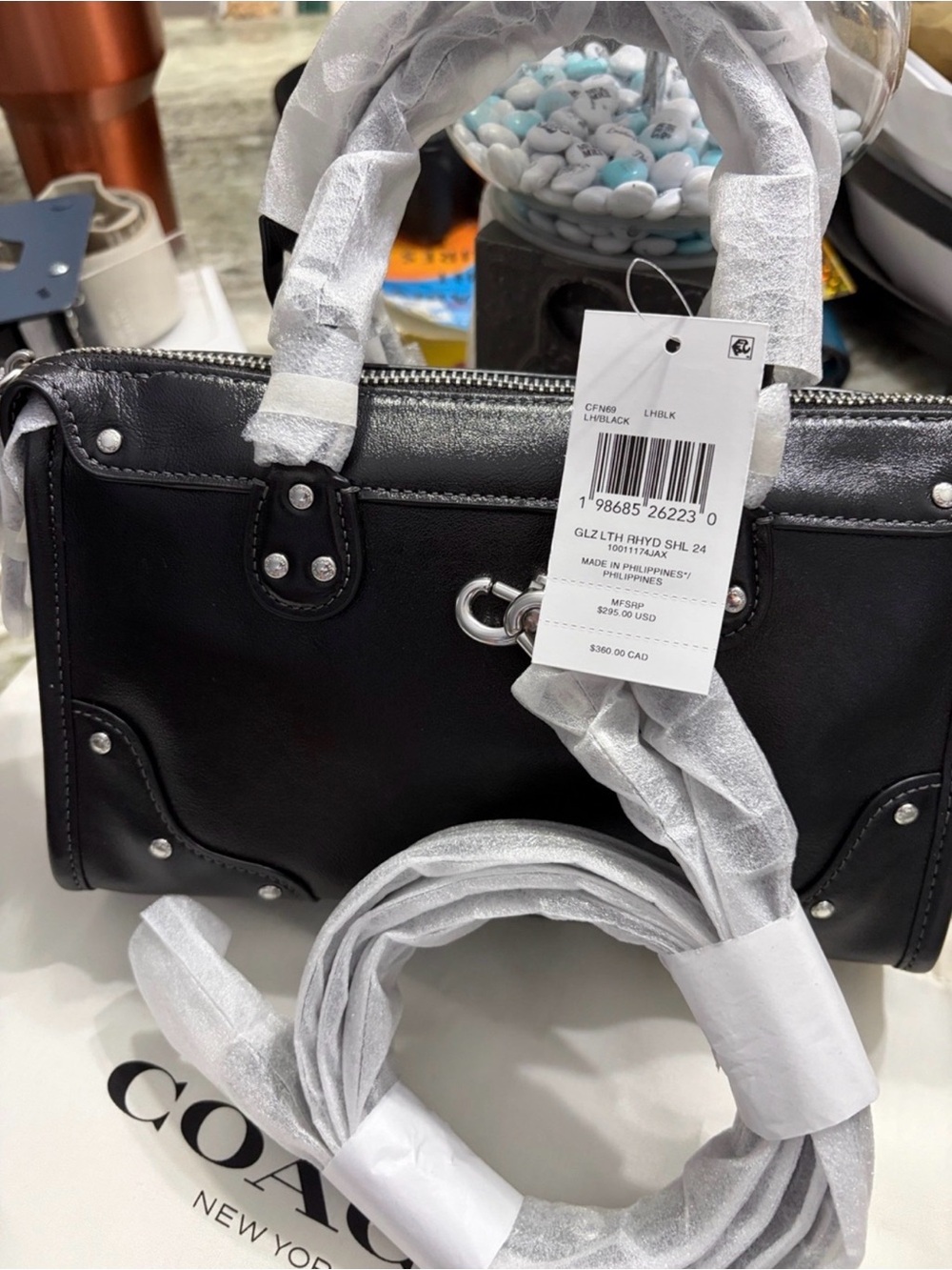 Coach Rhyder Satchel Bag 24 Black/Silver NWT